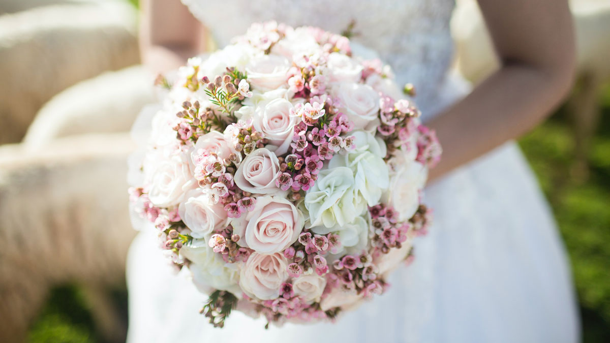 Blush Pink Rose Bridal Bouquet image 0