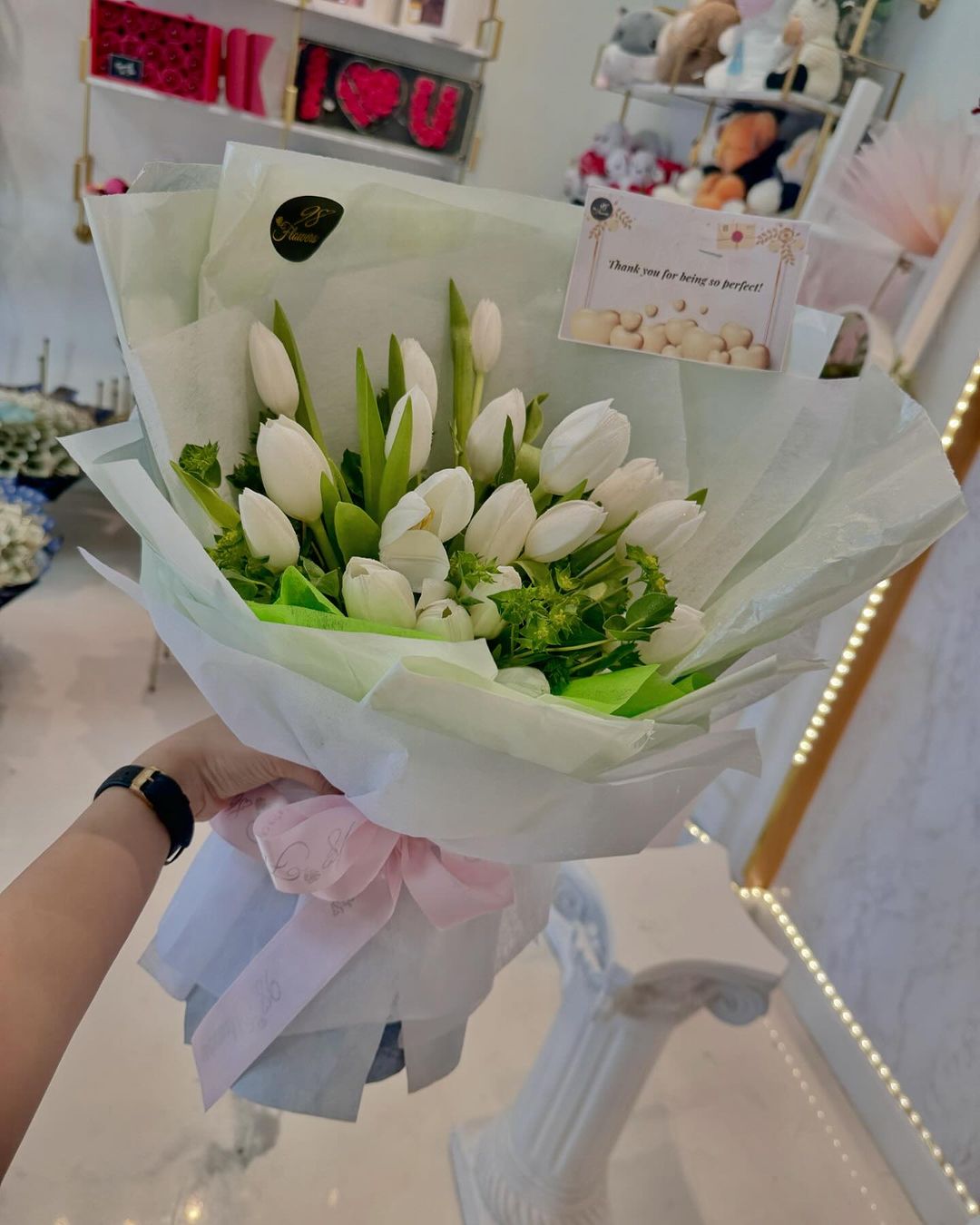 Pure Elegance White Tulip Bouquet image 1