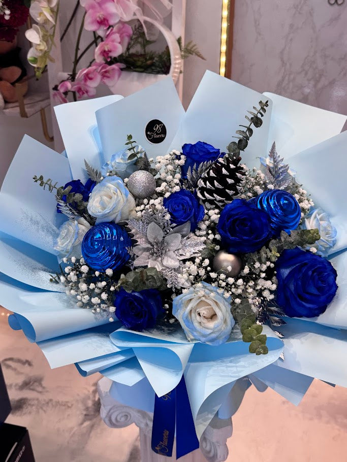 Blue Frost Christmas Bouquet image 0
