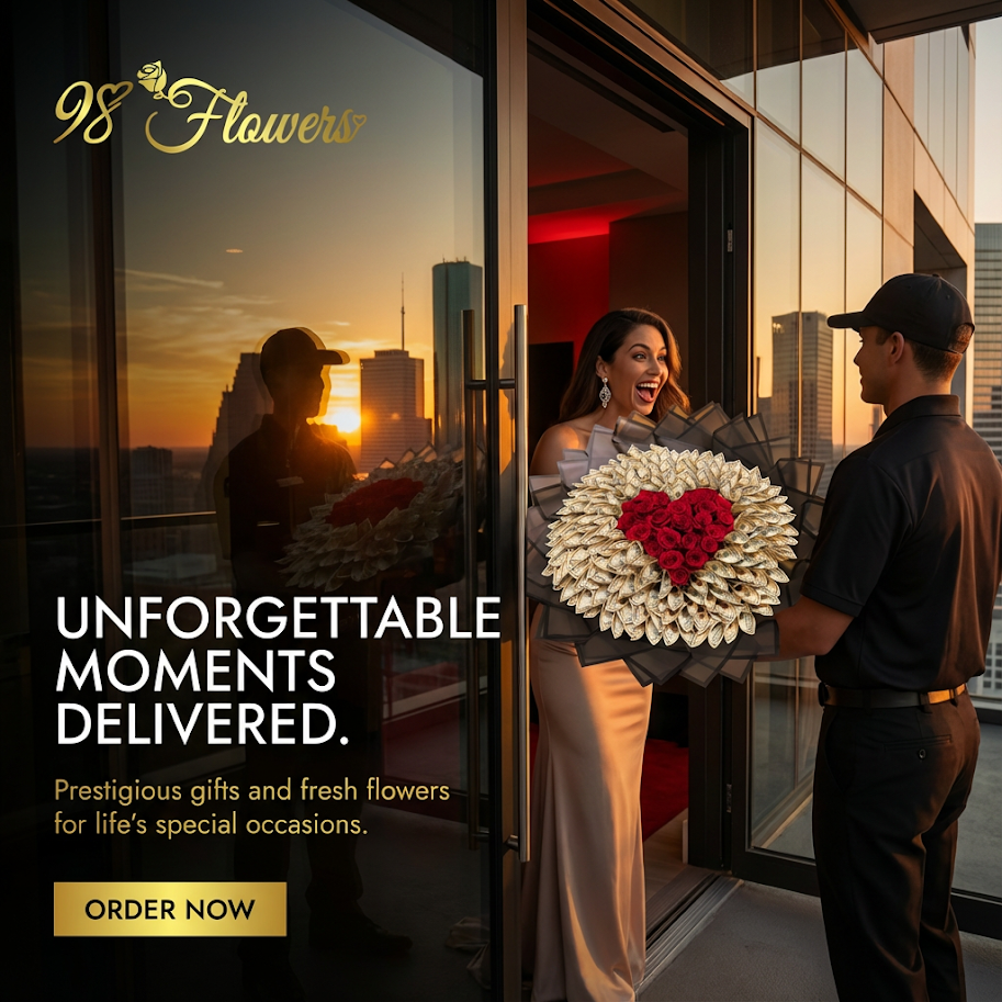 Heart of Gold Money Bouquet – Luxury Delivery Edition image 0