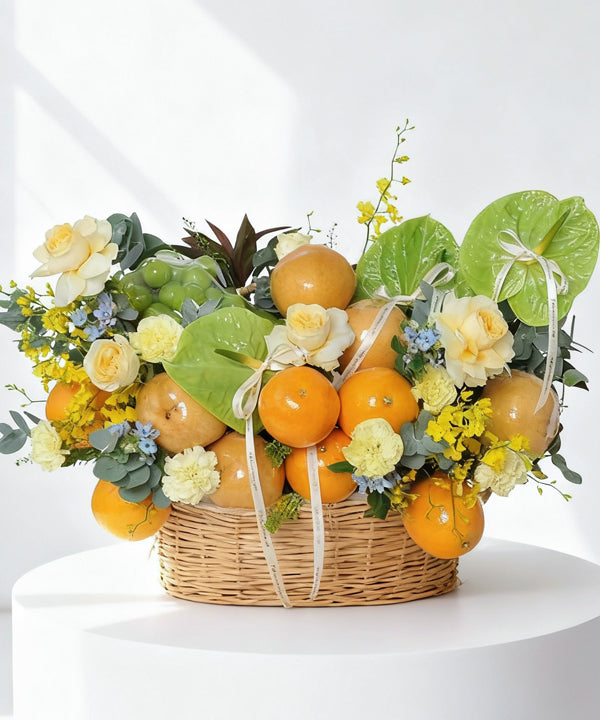 Sunny Garden Fruit Flower Basket image 0