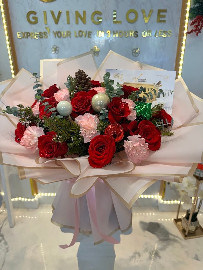 Merry Bloom Bouquet - 98 FLOWERS