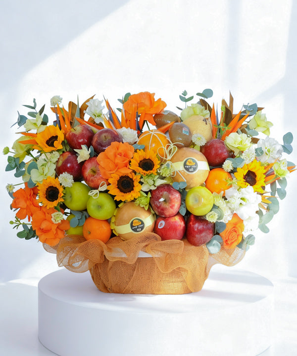 Luxury Citrus & Sunflower Basket image 0