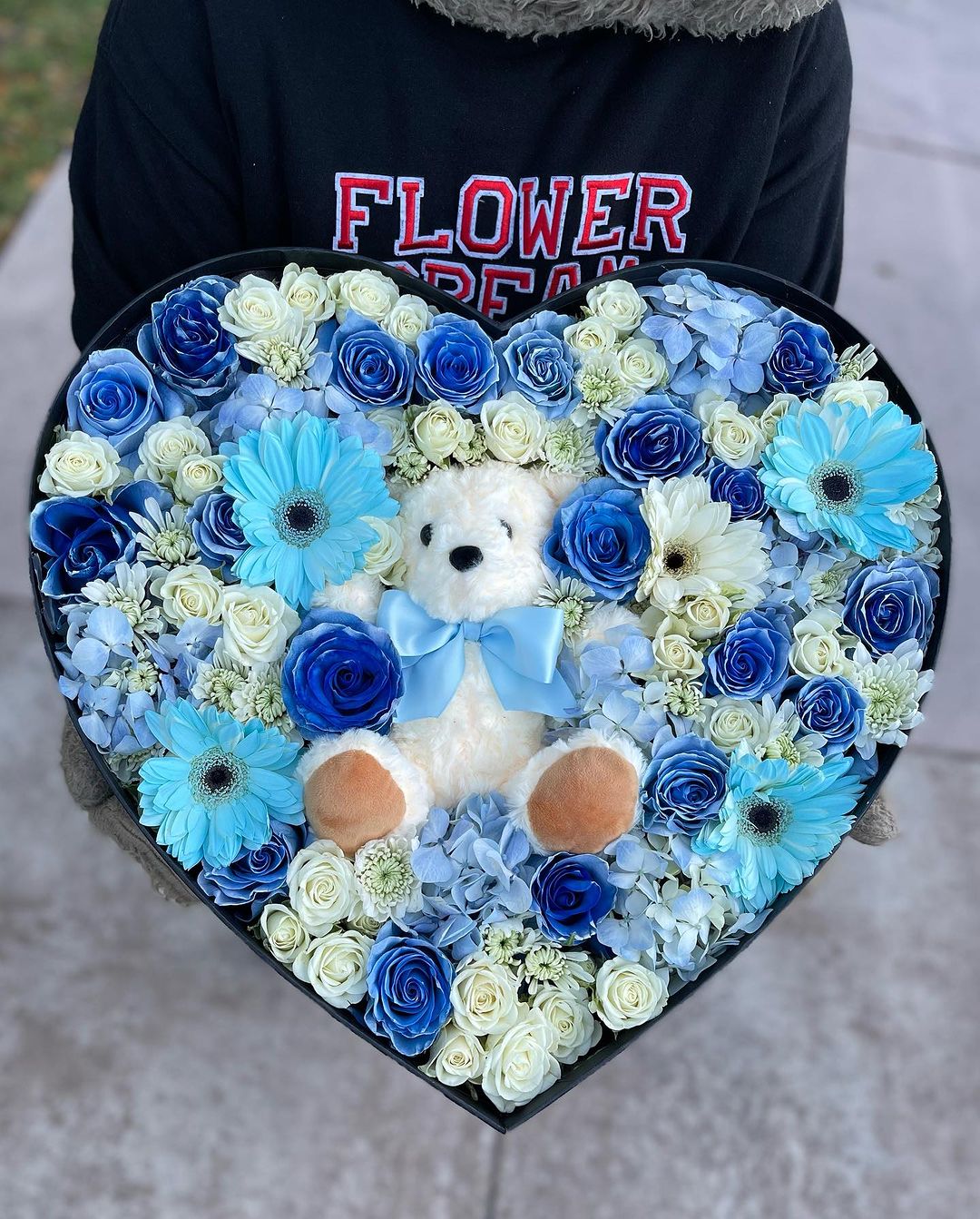 Serenity Blue Heart Bouquet image 0