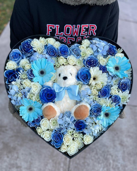 Serenity Blue Heart Bouquet image 0