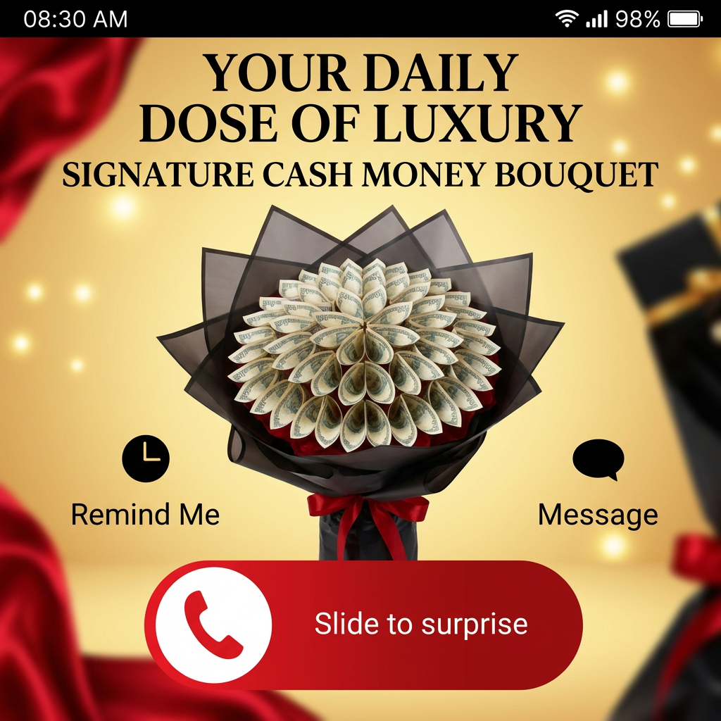 98 Flowers Signature Cash Money Bouquet – 50 Real Bills image 3