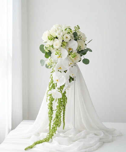Elegant Orchid Cascade Bridal Bouquet image 0