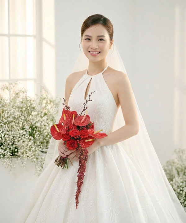 Crimson Elegance Bridal Bouquet image 1