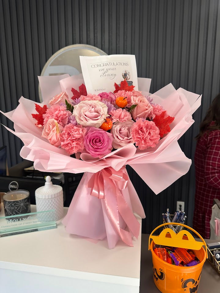 Blushing Elegance Bouquet – Pink Celebration image 0