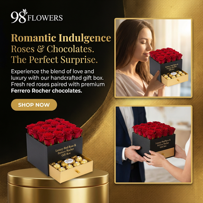 Red Roses & Ferrero Rocher Drawer Box image 3