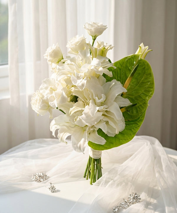 Ivory Garden Bridal Bouquet image 1