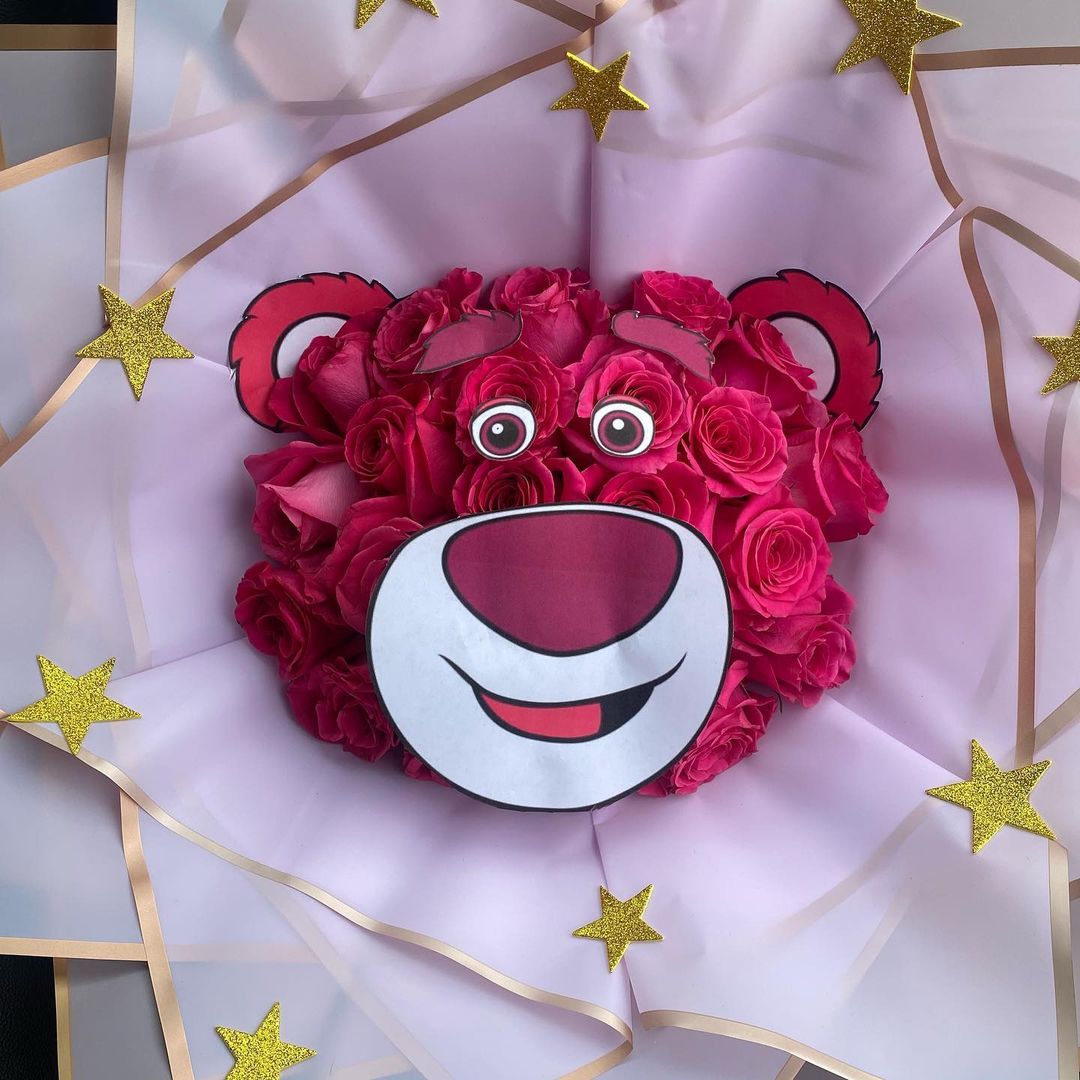 Lotus Bear Love Bouquet 🐻💖🌹 image 1