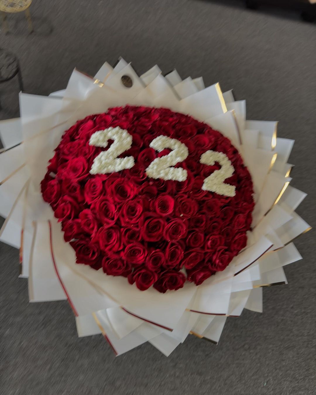 Numerical Elegance Red Rose Bouquet image 3