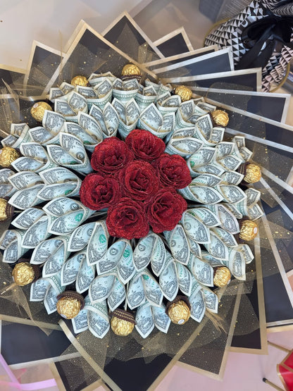Luxury Money Bouquet (Red & Gold Edition) image 1