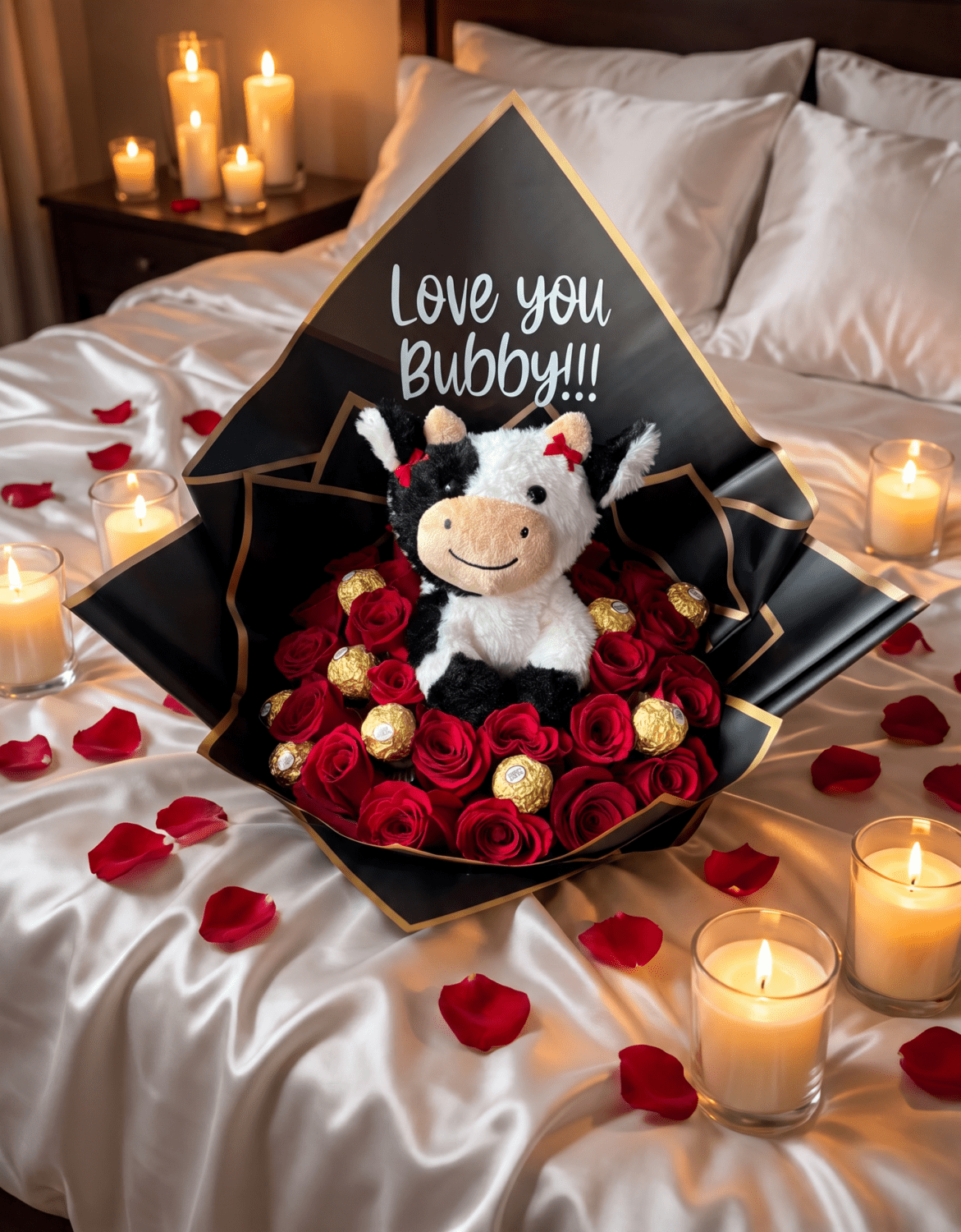 24 Red Roses & Ferrero Rocher Bouquet - 98 FLOWERS