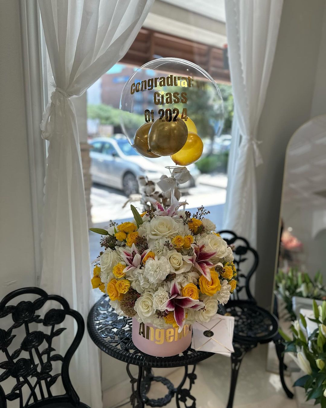 Graduation Bloom Box with Balloon image 0