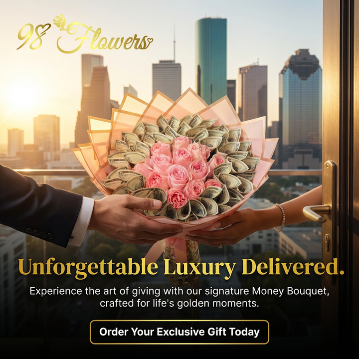 Pink Rose Money Bouquet