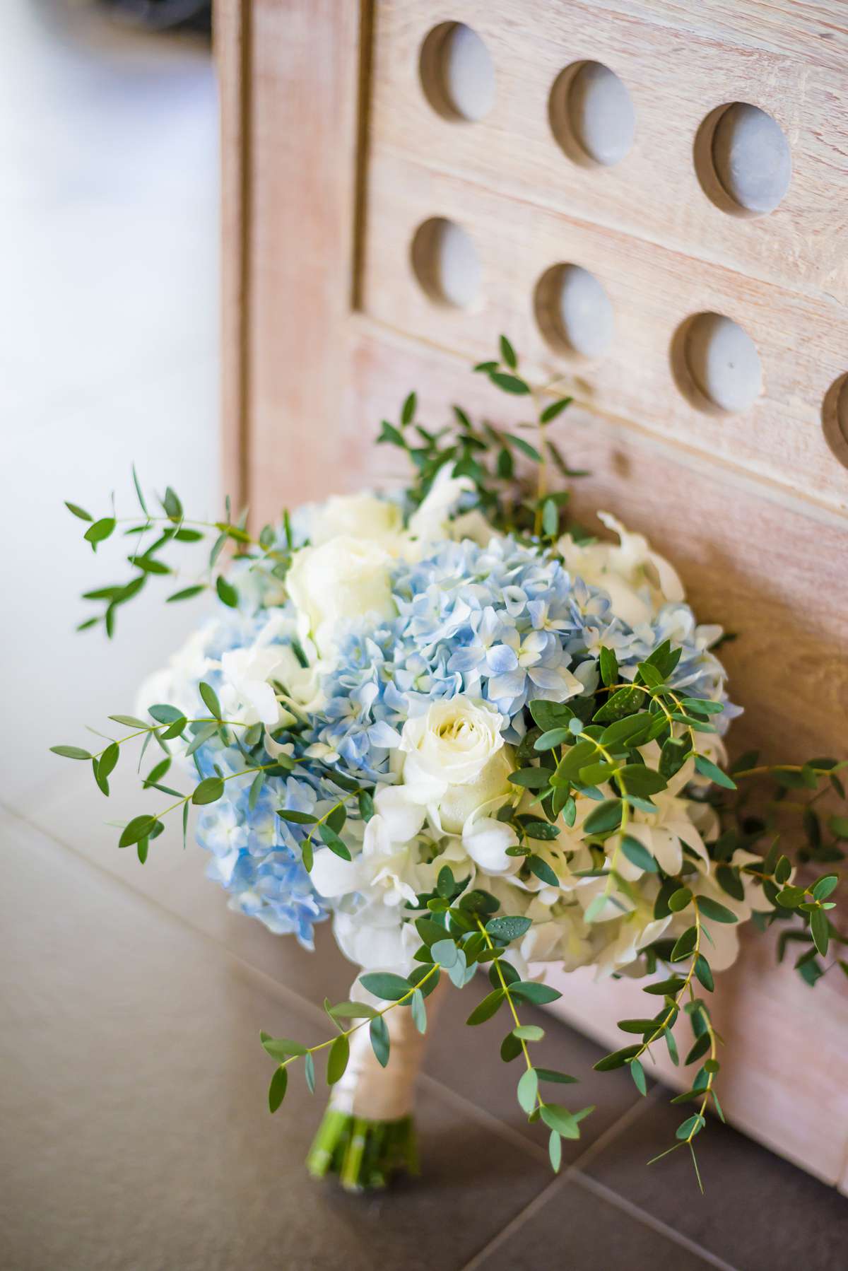 Blue Hydrangea Garden Wedding Bouquet image 0