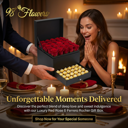Red Roses & Ferrero Rocher Drawer Box image 0