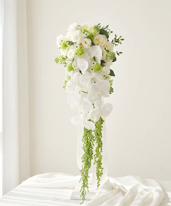 Elegant Orchid Cascade Bridal Bouquet image 2