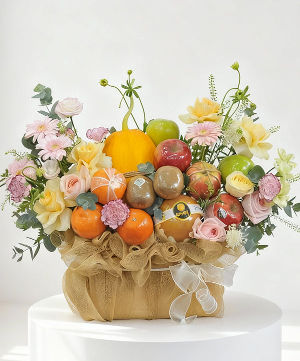 Harvest Garden Fruit Flower Basket image 0