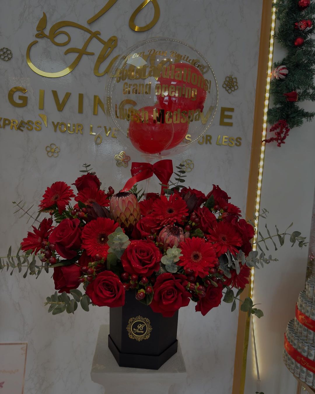 Red Passion Grand Opening Floral Arrangement image 2