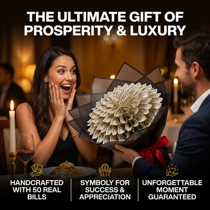 98 Flowers Signature Cash Money Bouquet – 50 Real Bills image 2