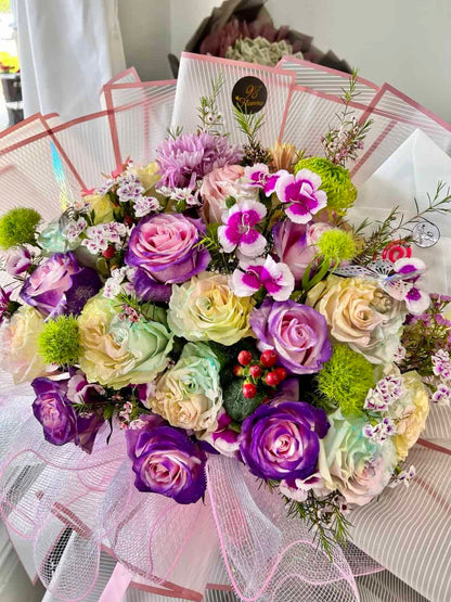 Rainbow Rose Bouquet image 2