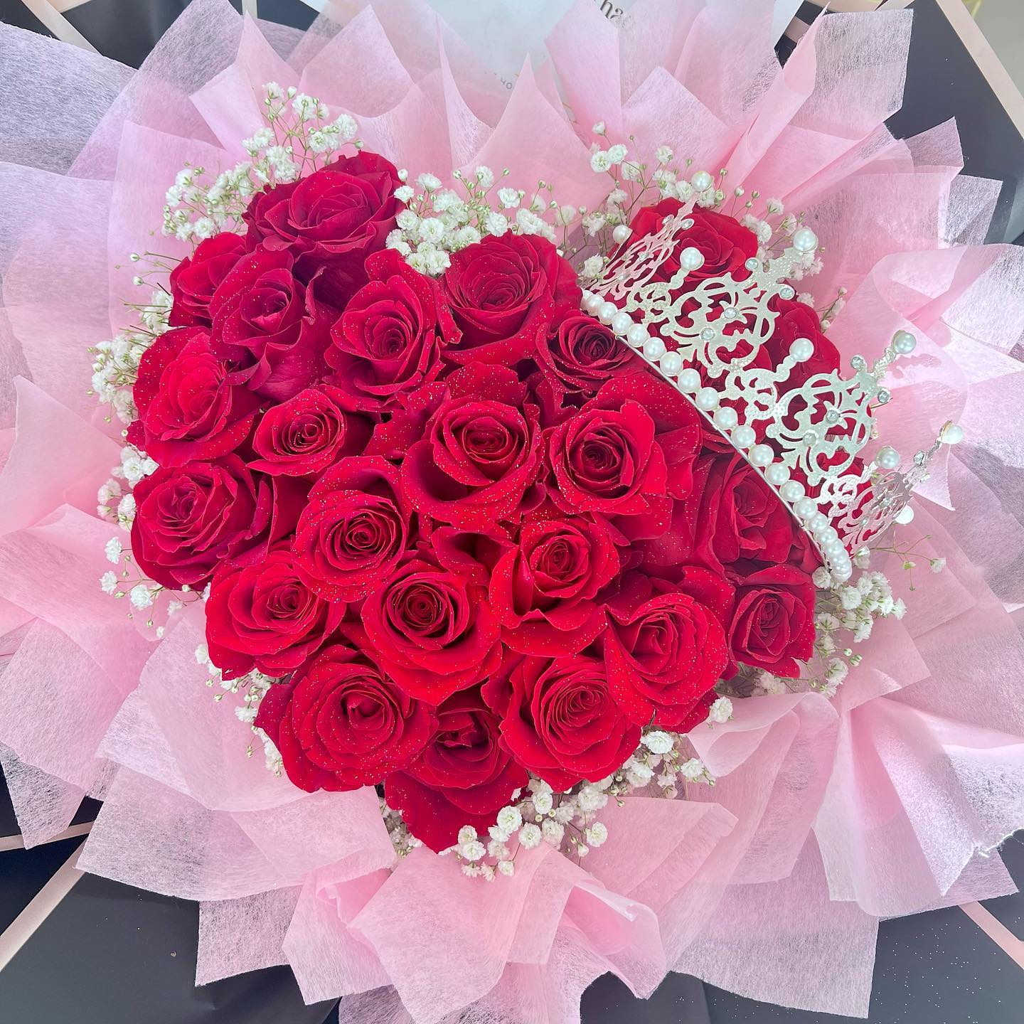 Red Rose with Heart Shape image 0