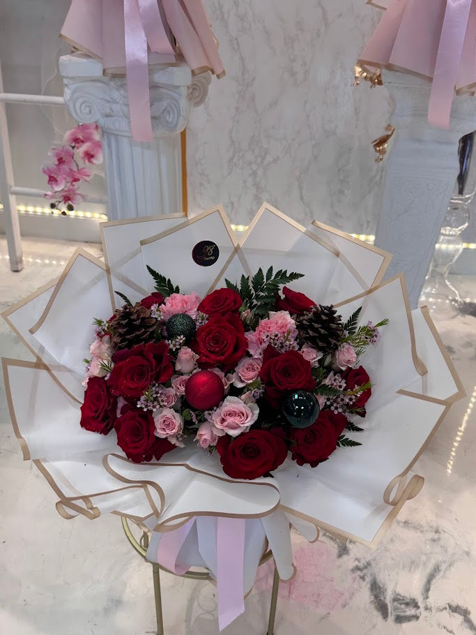 Crimson Joy Bouquet – Festive Edition image 0
