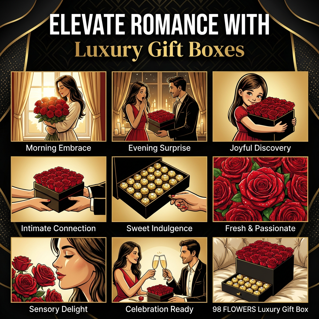 Red Roses & Ferrero Rocher Drawer Box image 1