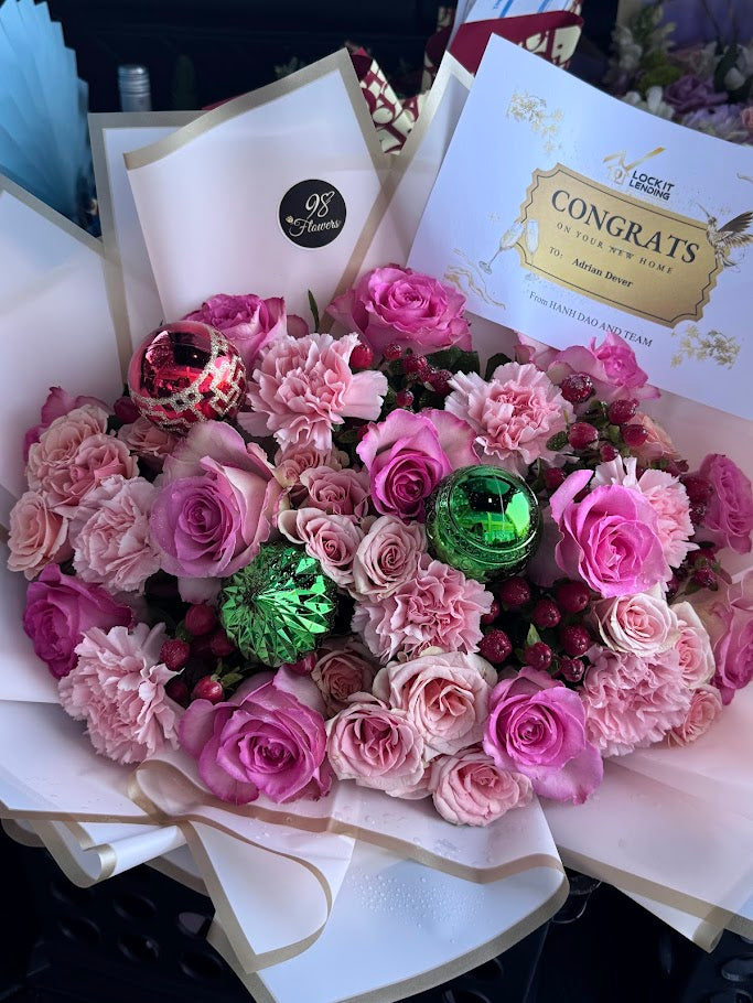 Pink Noel Celebration Bouquet image 0