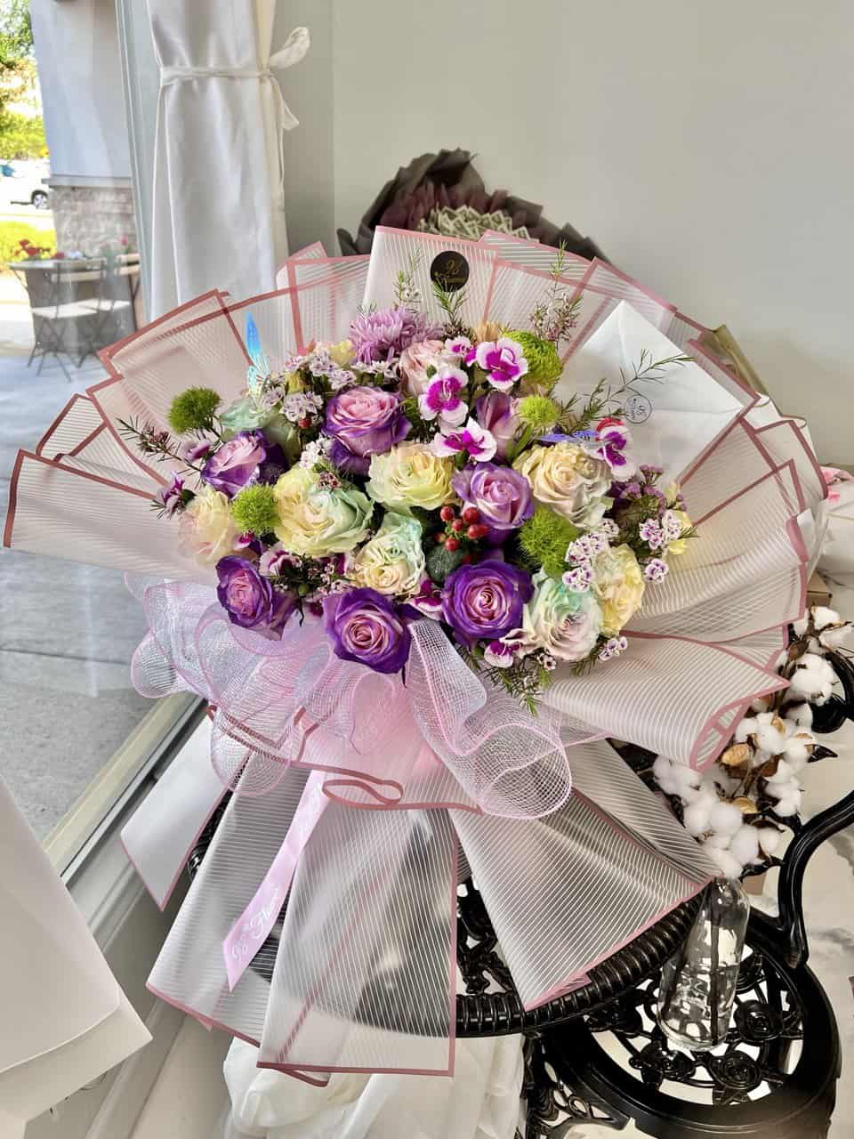 Rainbow Rose Bouquet image 1