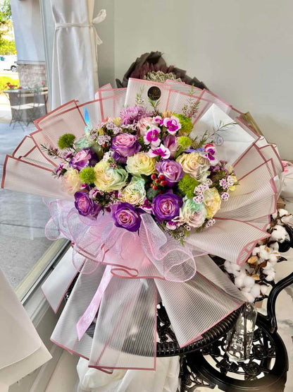 Rainbow Rose Bouquet image 1