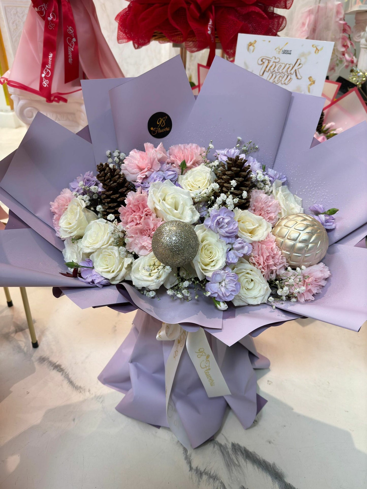 Frosted Lavender Delight Bouquet - Big Size image