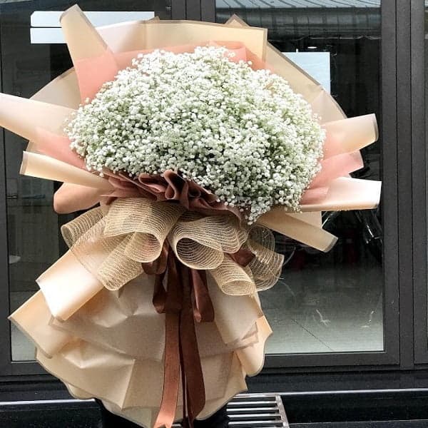 Happy Earth Baby Breath Bouquet image 1