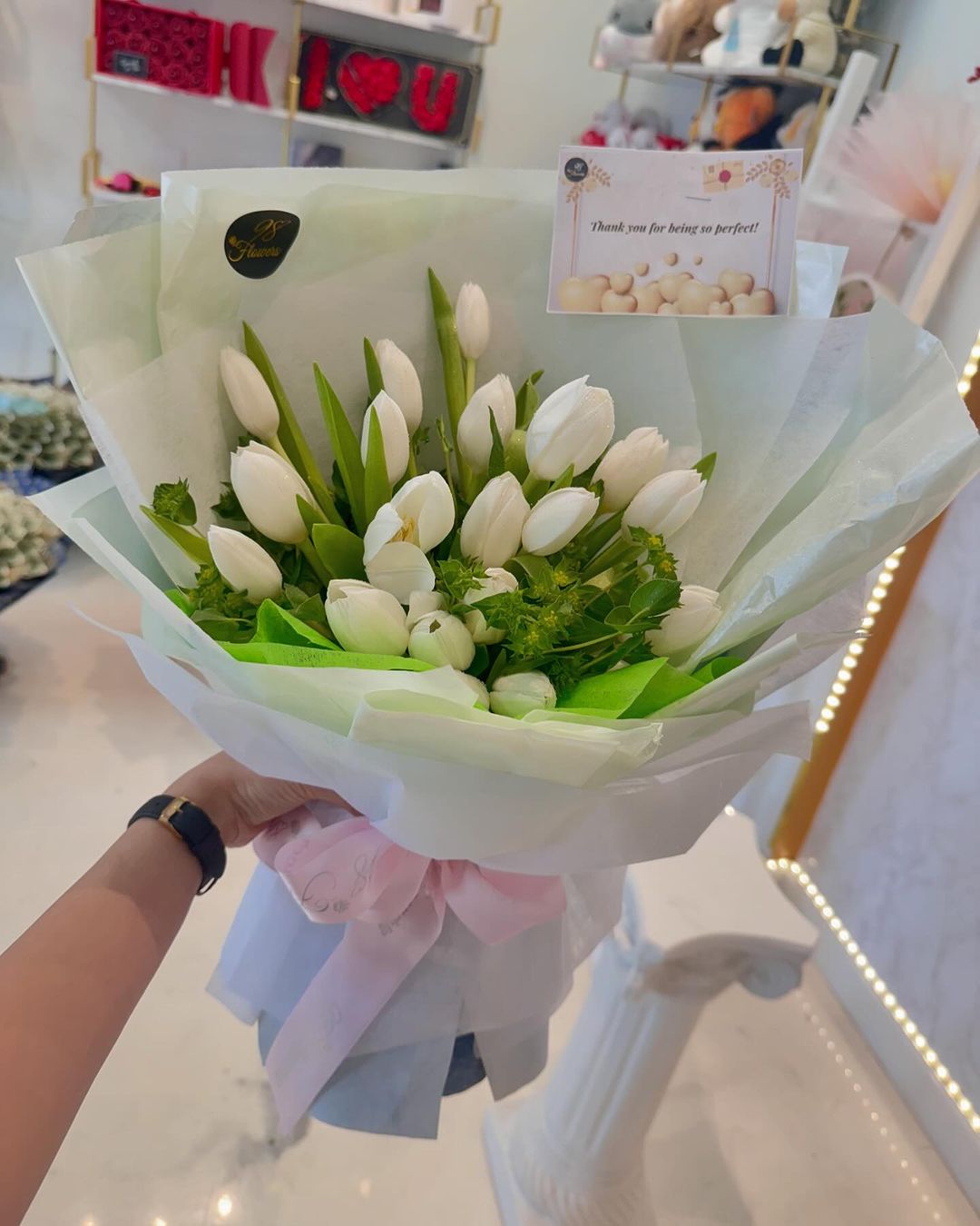 Pure Elegance White Tulip Bouquet image 0