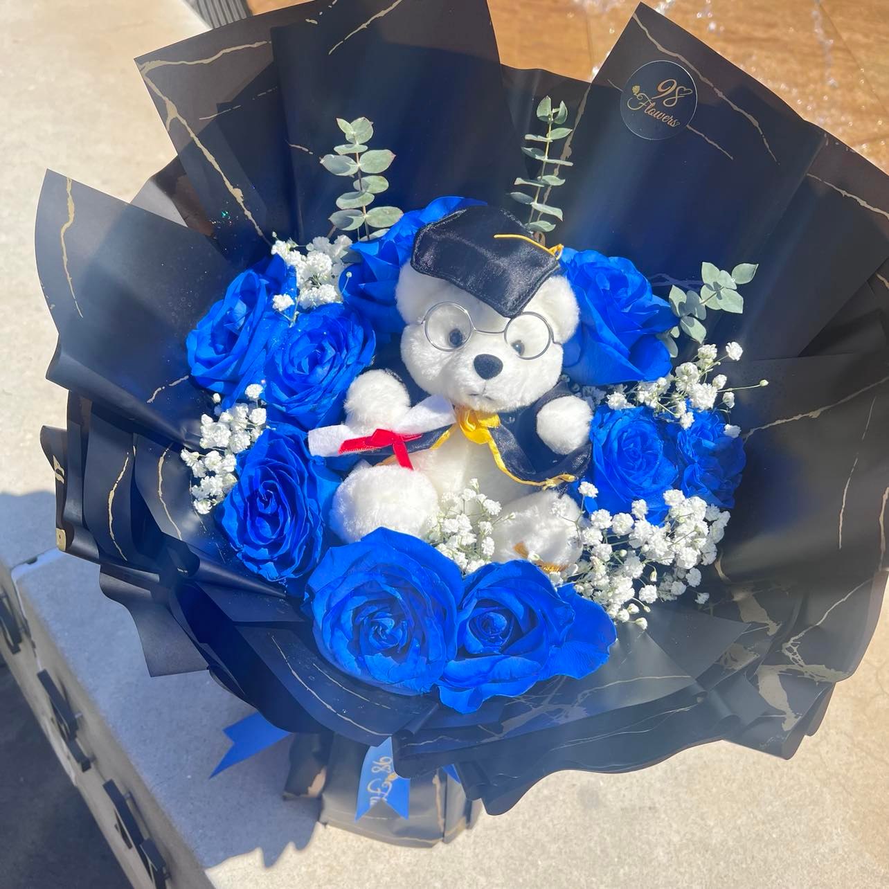 Blue Rose Teddy Bear image 2