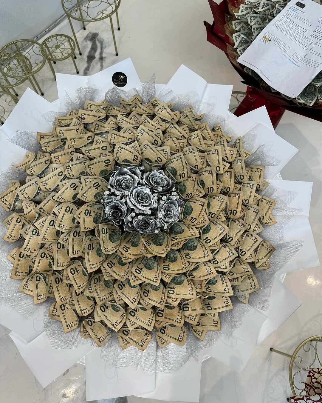 Silver Roses Money Flowers image 2