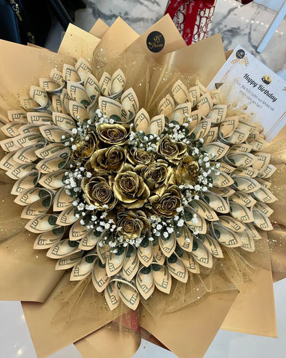 Golden Glamour Money Bouquet image 2