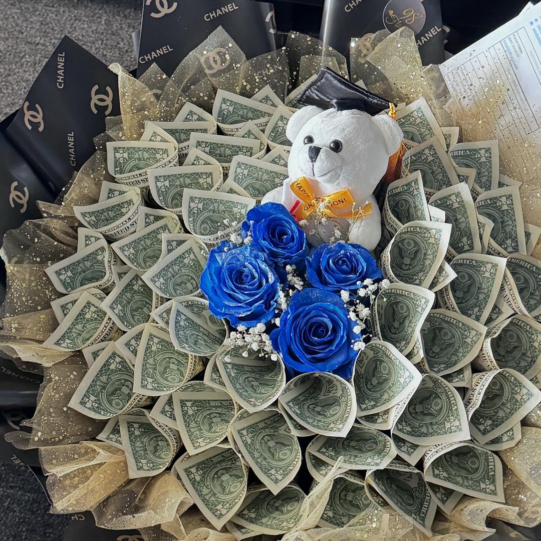 Golden Graduation Glory Bouquet image 3