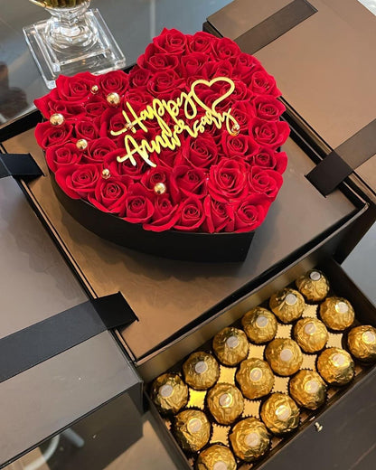 Romantic Anniversary Rose and Chocolate Box 🌹🍫❤️ image