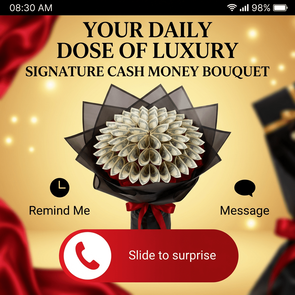 98 Flowers Signature Cash Money Bouquet – 50 Real Bills - 98 FLOWERS