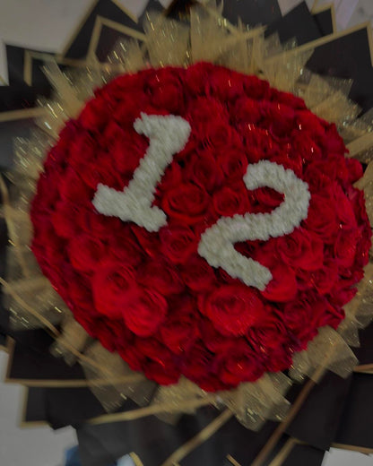 Golden Aura Numbered Rose Display image 0