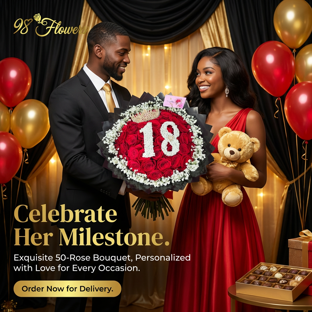 Milestone Birthday Rose Bouquet image 1