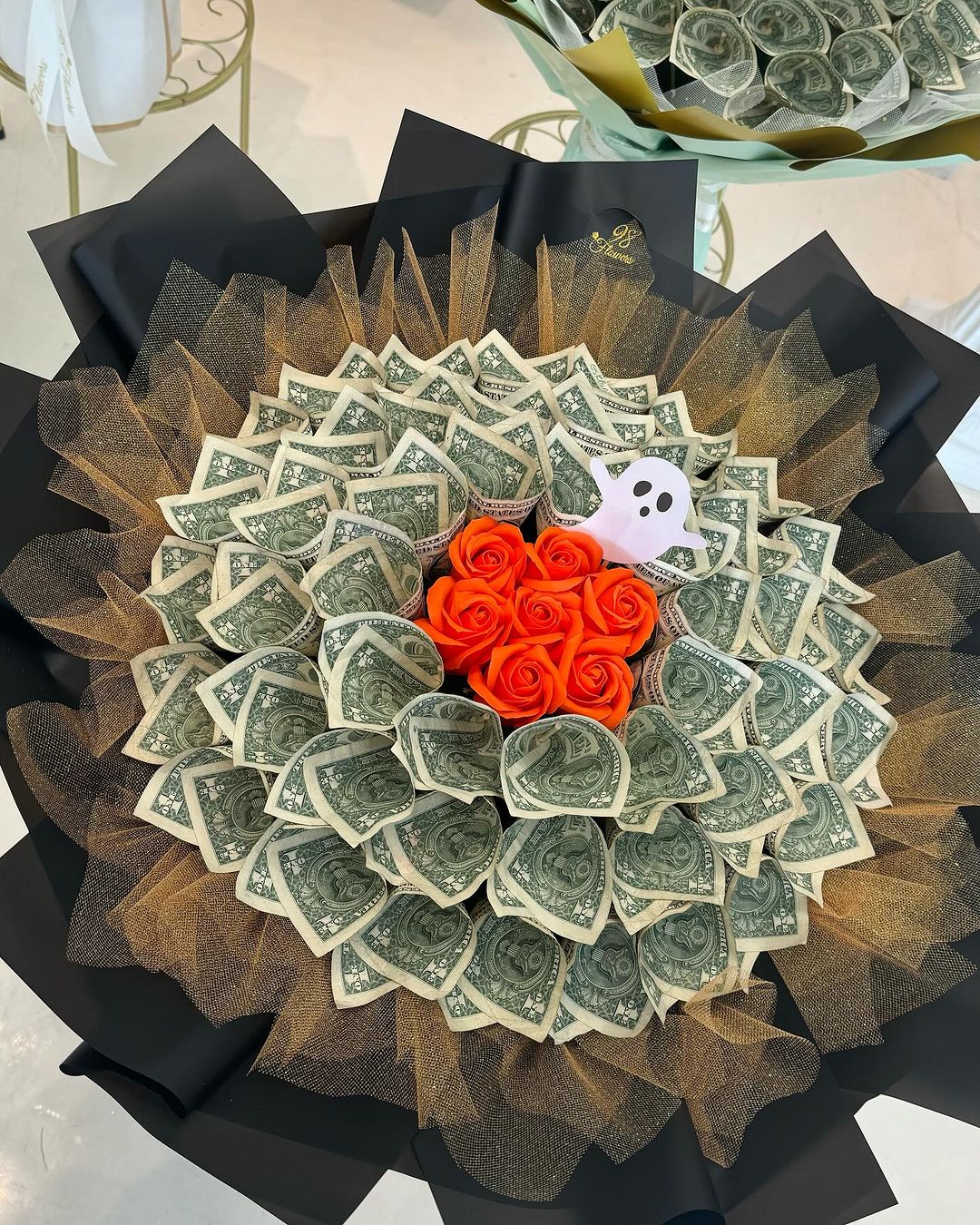 Halloween Money Bouquet with Ghost Charm image 1