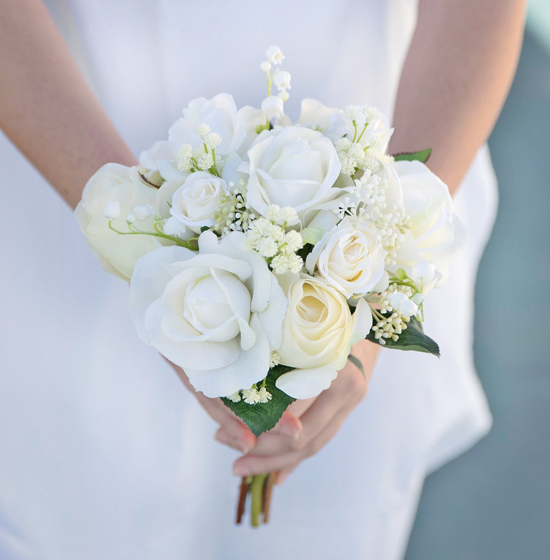 Soft Ivory Rose Wedding Bouquet image 0