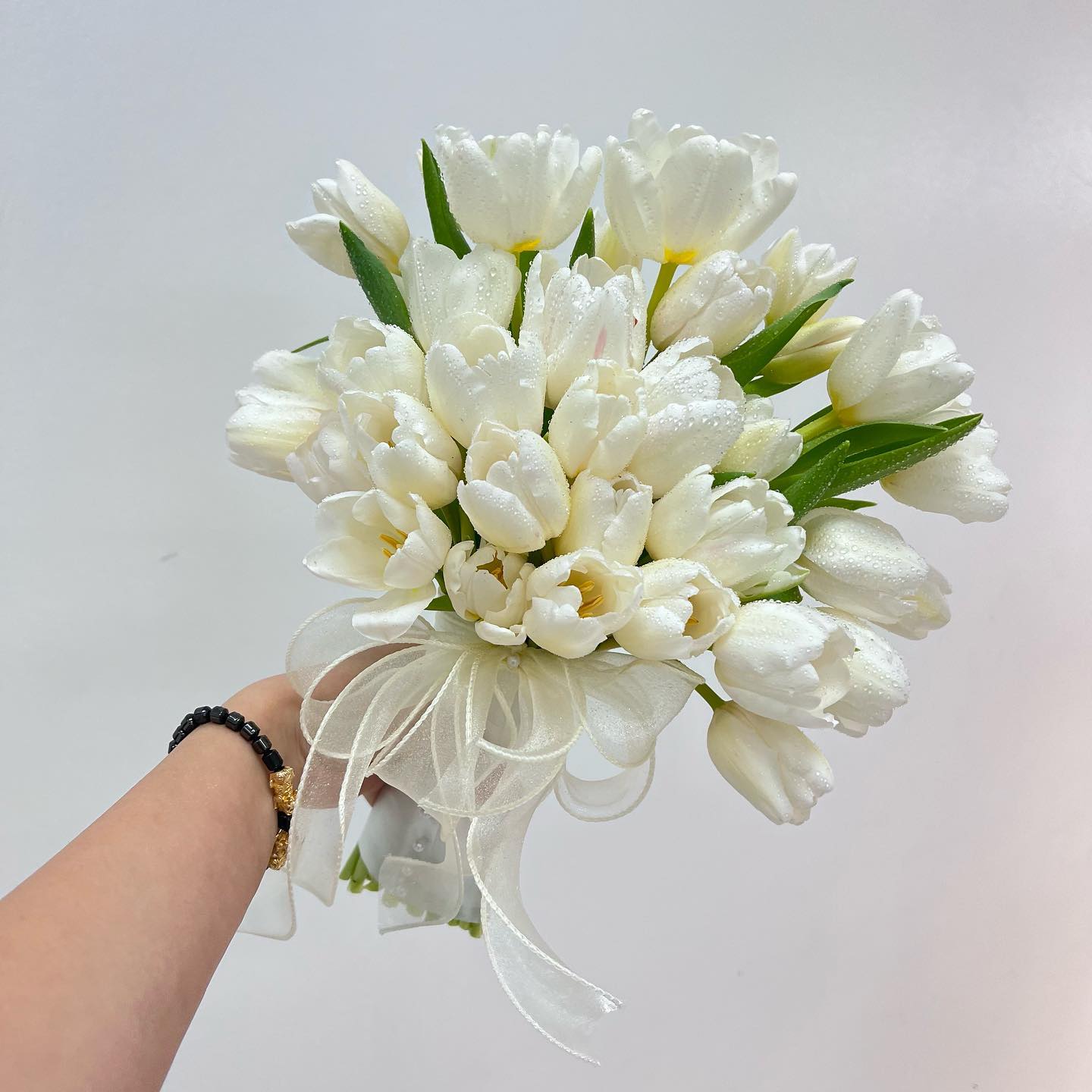 Fresh White Tulip Bridal Bouquet image 0