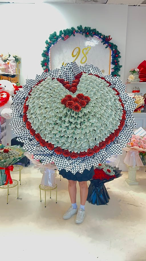Fortune Heart Money Bouquet