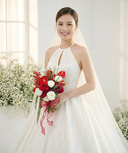 Scarlet Romance Bridal Bouquet image 1